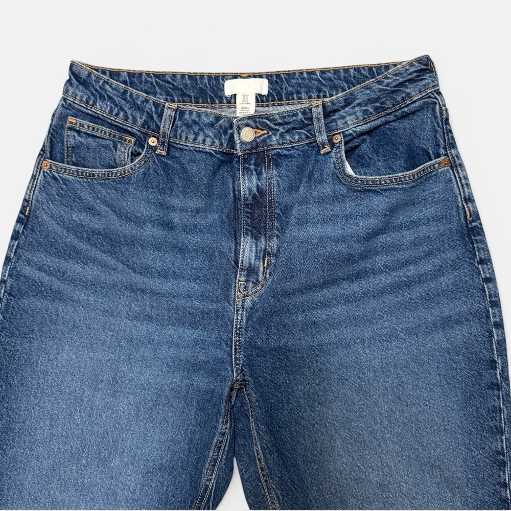 H&M Women's "Mom Slim-Fit High-Waist Ankle Jeans" US14